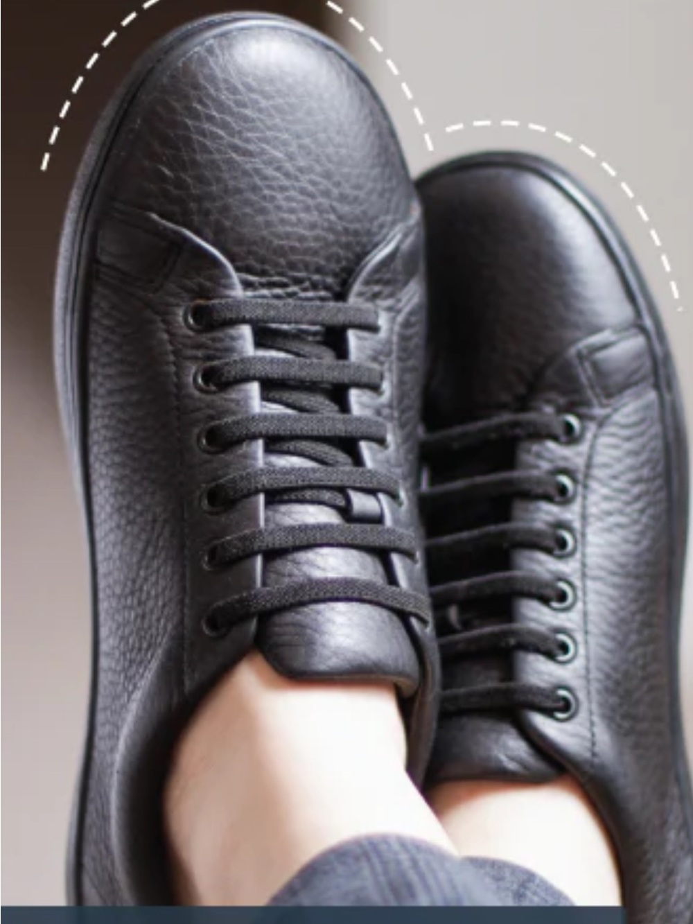 Birchbury Bramfords Black Leather Casual Shoes Sneakers Size 11 US 43 Barefoot